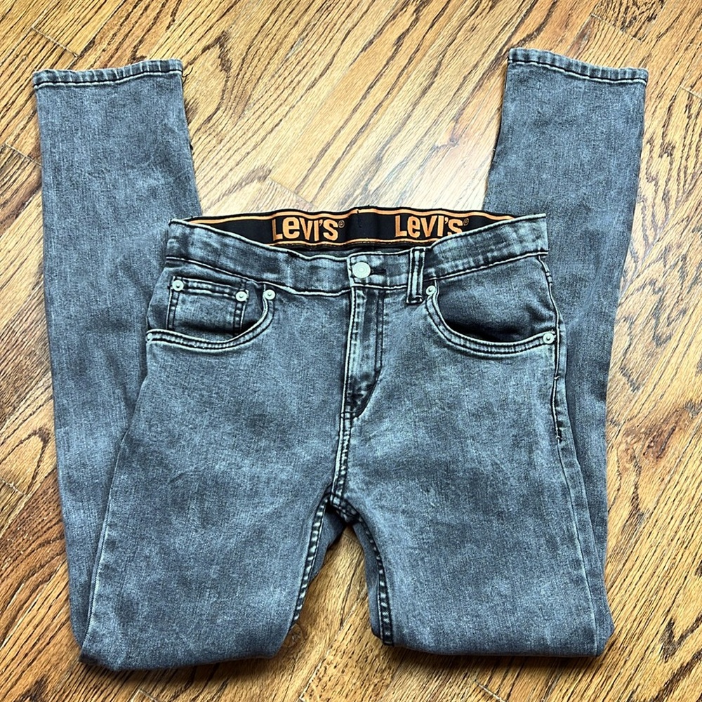 Levi's 510 Skinny Fit 365 Performance Jeans Distressed Black | Size 16 Reg